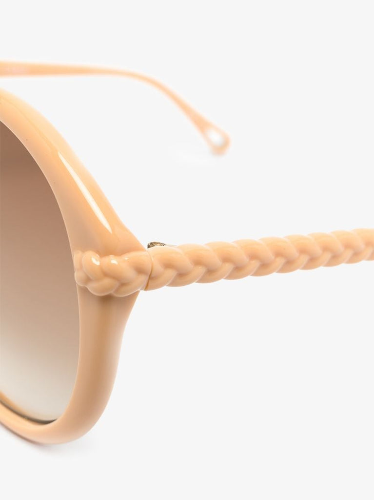 Neutral Billie Round Sunglasses