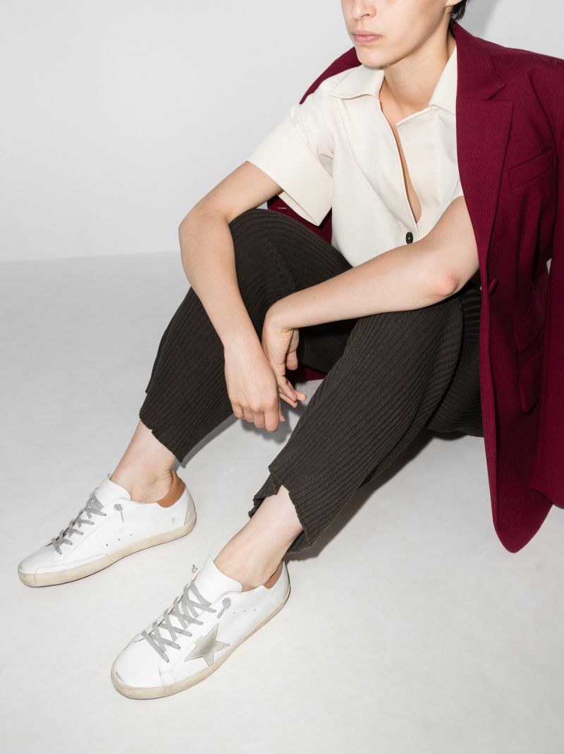 White Super-star Leather Sneakers