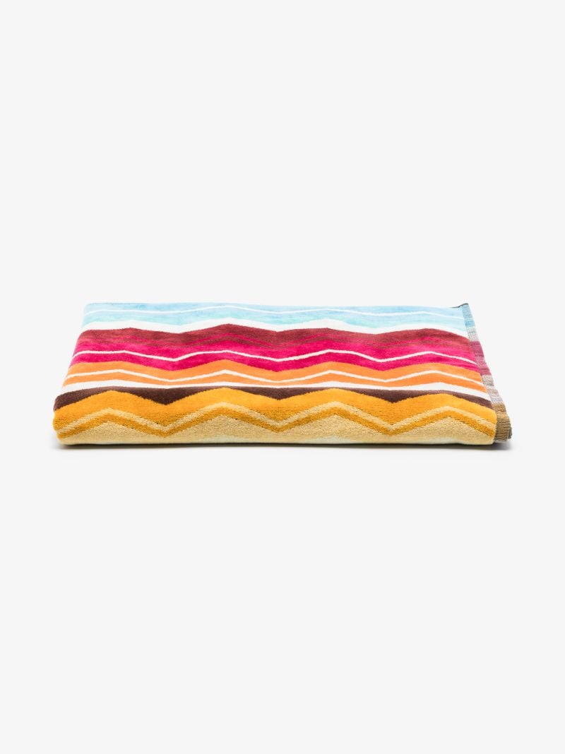 Multicoloured Hugo Printed Cotton Towel