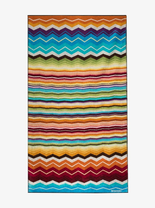 Multicoloured Hugo Printed Cotton Towel