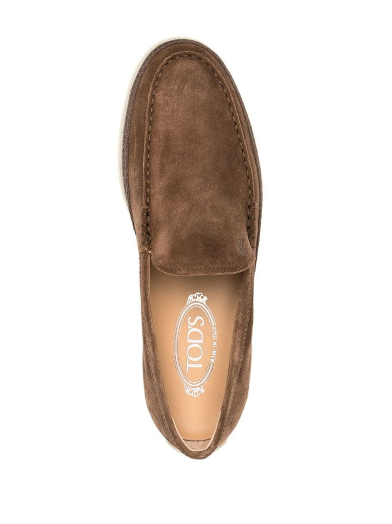 Brown Slipper Suede Loafers