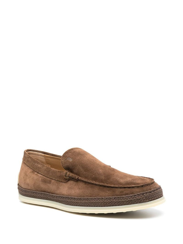 Brown Slipper Suede Loafers