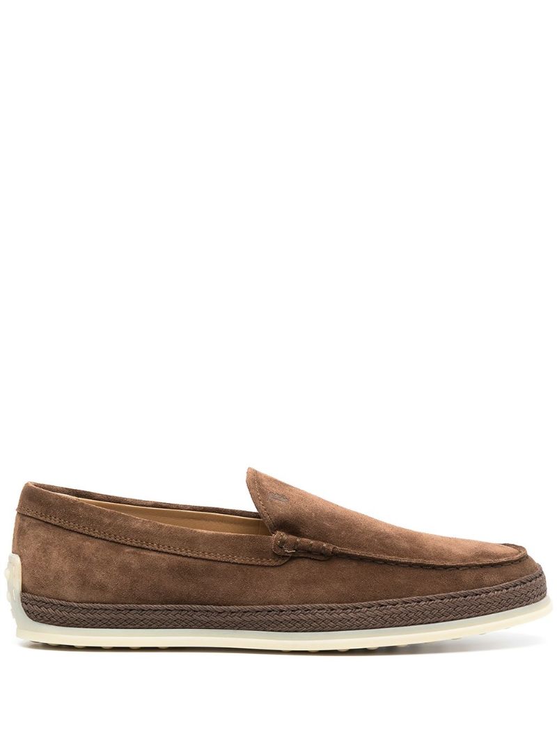 Brown Slipper Suede Loafers