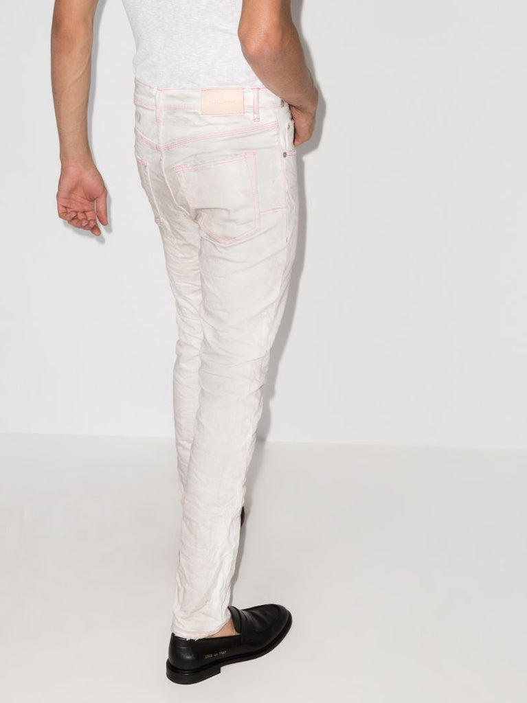 P001 Neon Stitch Skinny Jeans