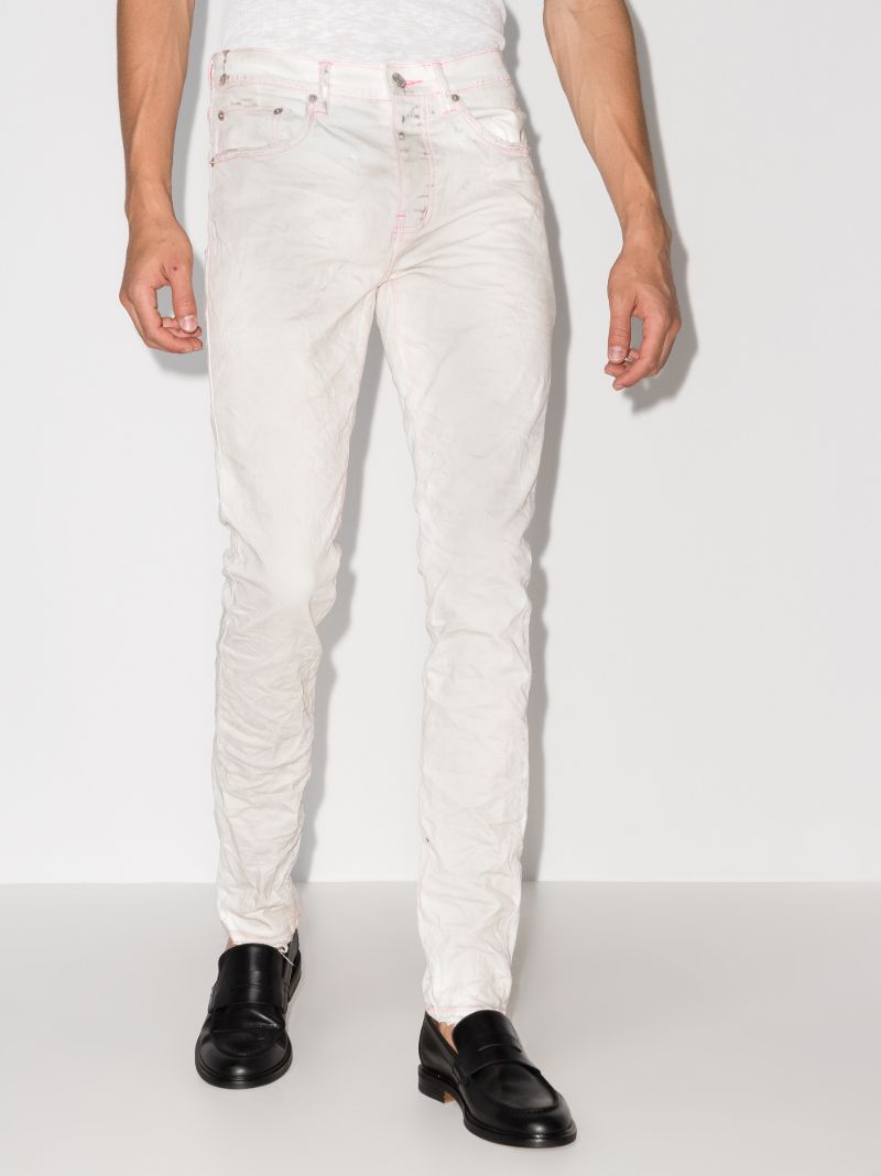 P001 Neon Stitch Skinny Jeans