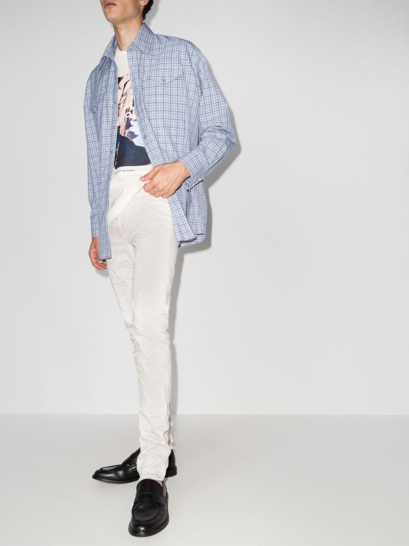 P001 Neon Stitch Skinny Jeans