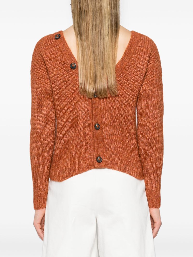 Illimani V-neck Ribbed Cardigan