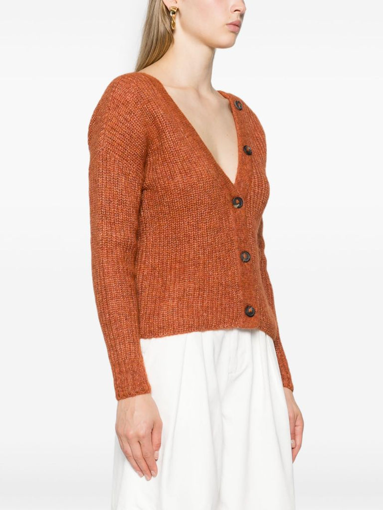 Illimani V-neck Ribbed Cardigan