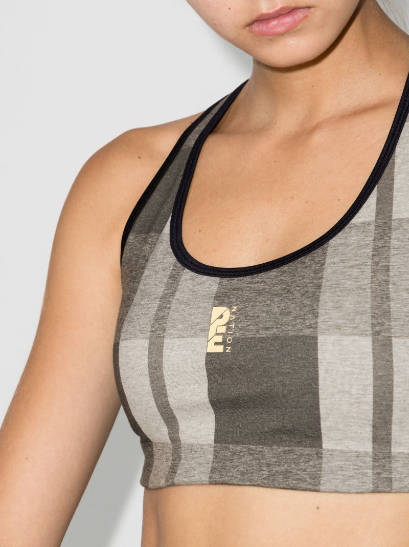Energy Check Print Sports Bra