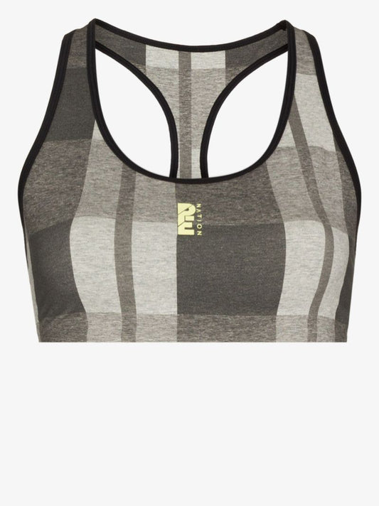 Energy Check Print Sports Bra