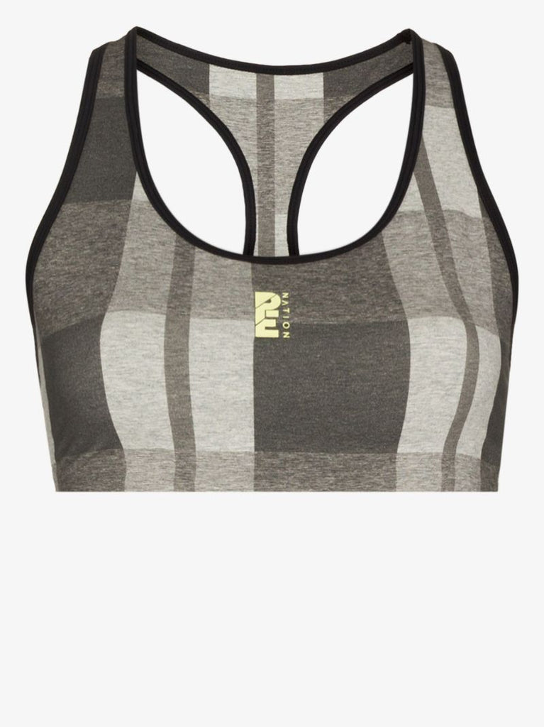 Energy Check Print Sports Bra
