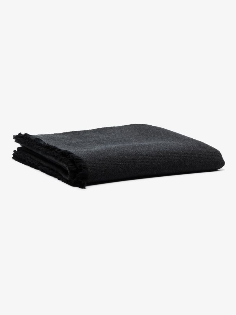 Black Angus Wool Throw
