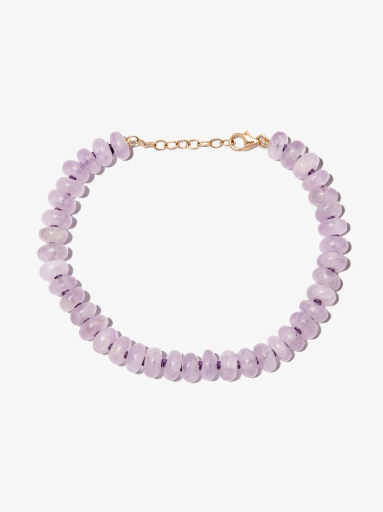 14k Yellow Gold Oracle Amethyst Beaded Bracelet