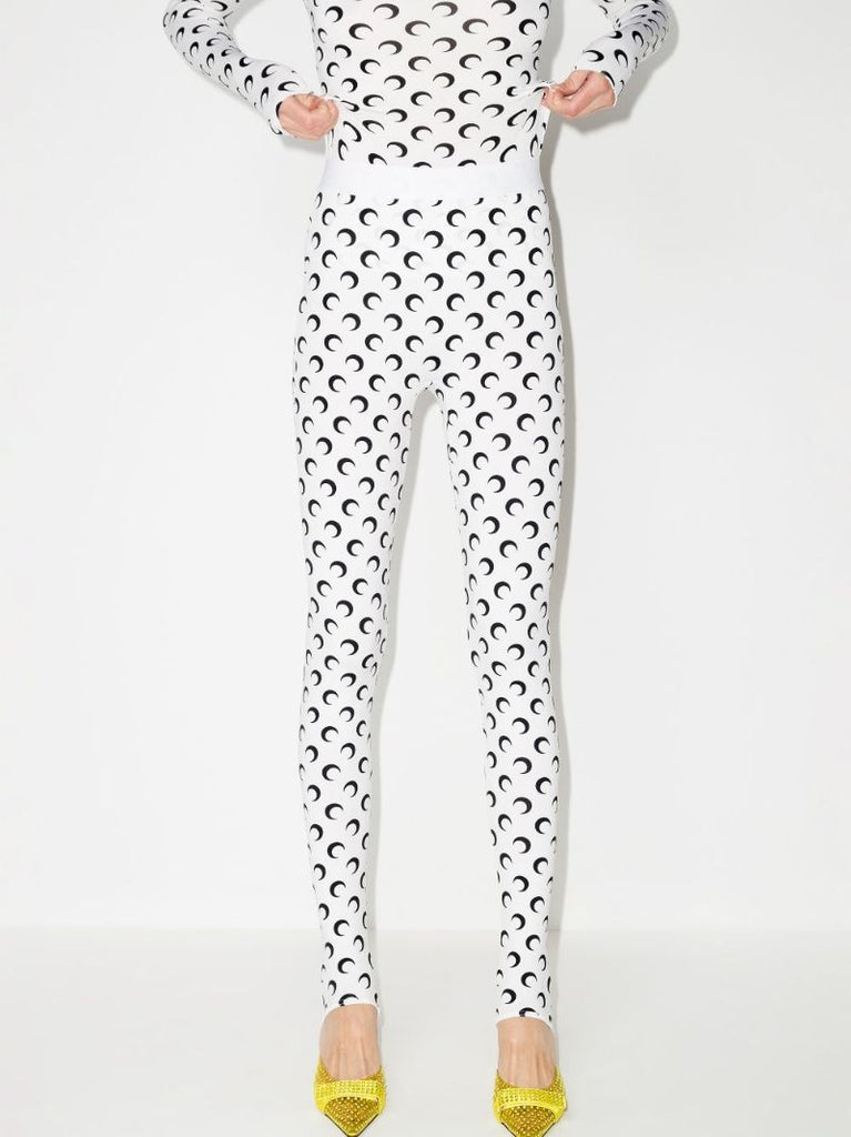 Crescent Moon Print Leggings