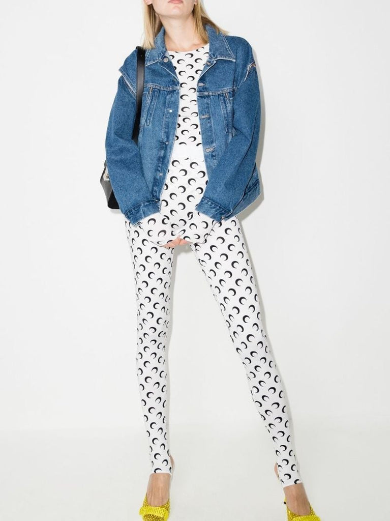 Crescent Moon Print Leggings