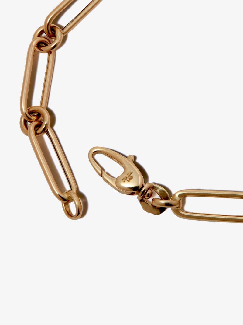 14k Yellow Gold Quartz Jumbo Link Chain Bracelet