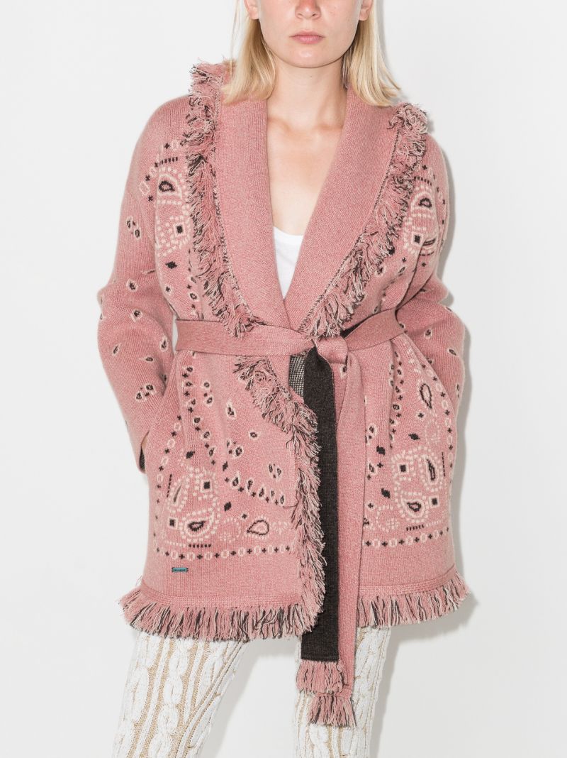 Bandana Wrap Cashmere Cardigan