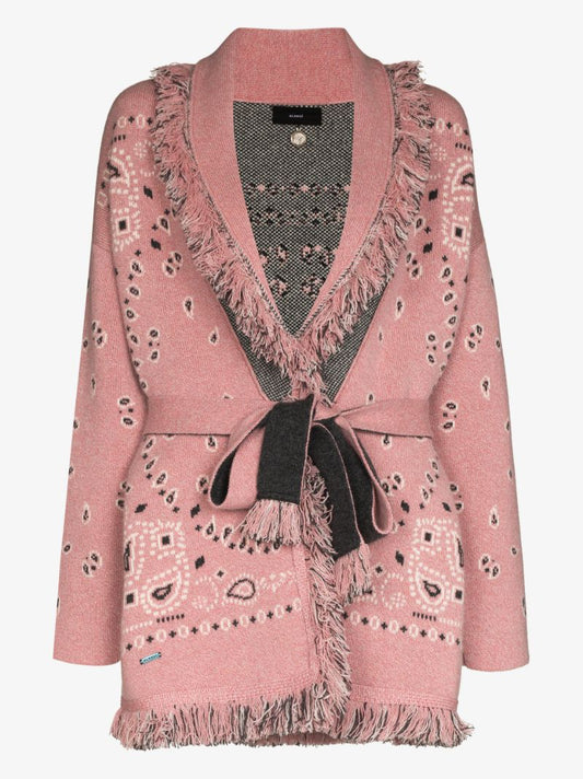 Bandana Wrap Cashmere Cardigan