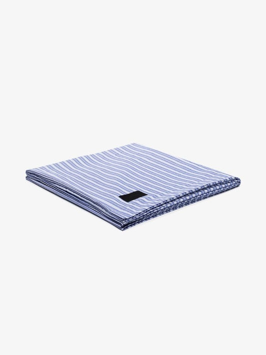 Blue Wall Street Oxford Cotton Double Duvet Cover