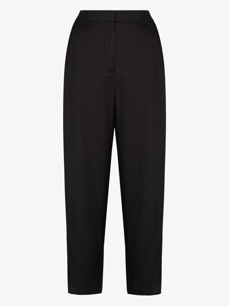 Twisted Seam Cropped Leg Trousers