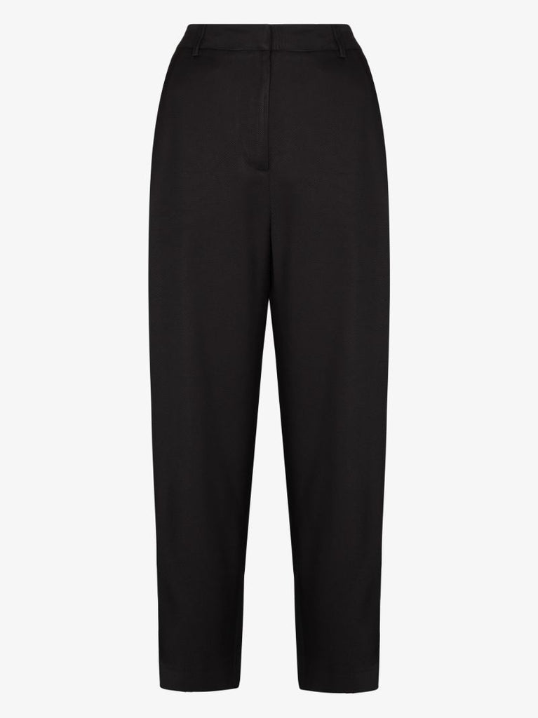 Twisted Seam Cropped Leg Trousers
