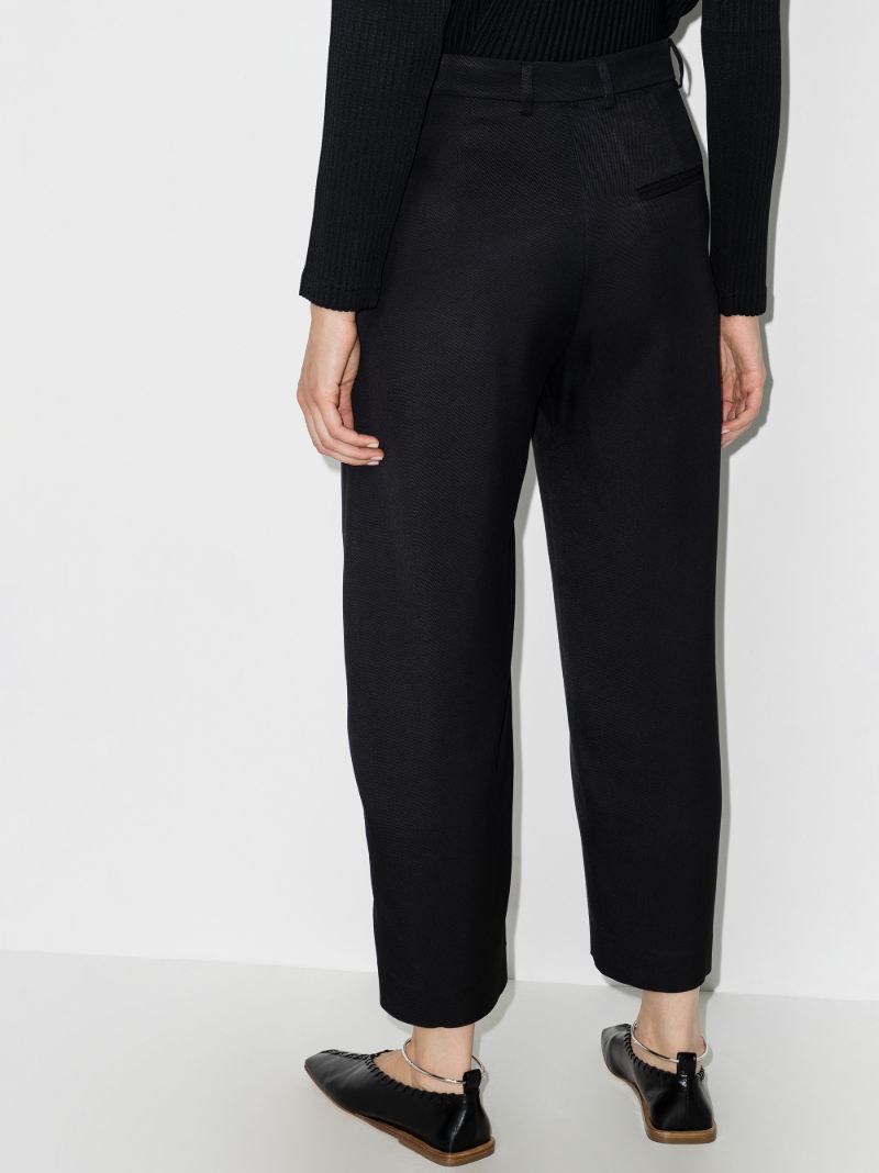 Twisted Seam Cropped Leg Trousers