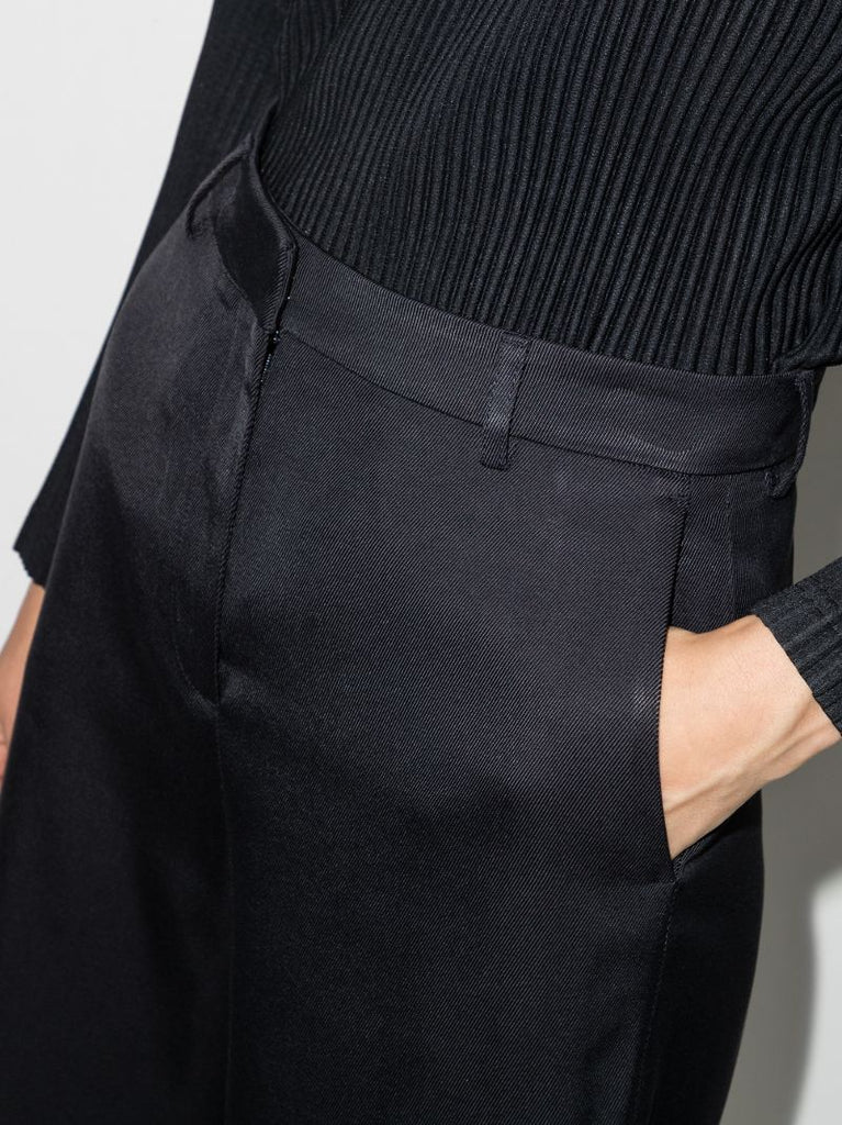 Twisted Seam Cropped Leg Trousers