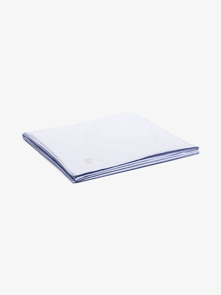 Blue Wall Street Cotton Poplin Double Duvet Cover