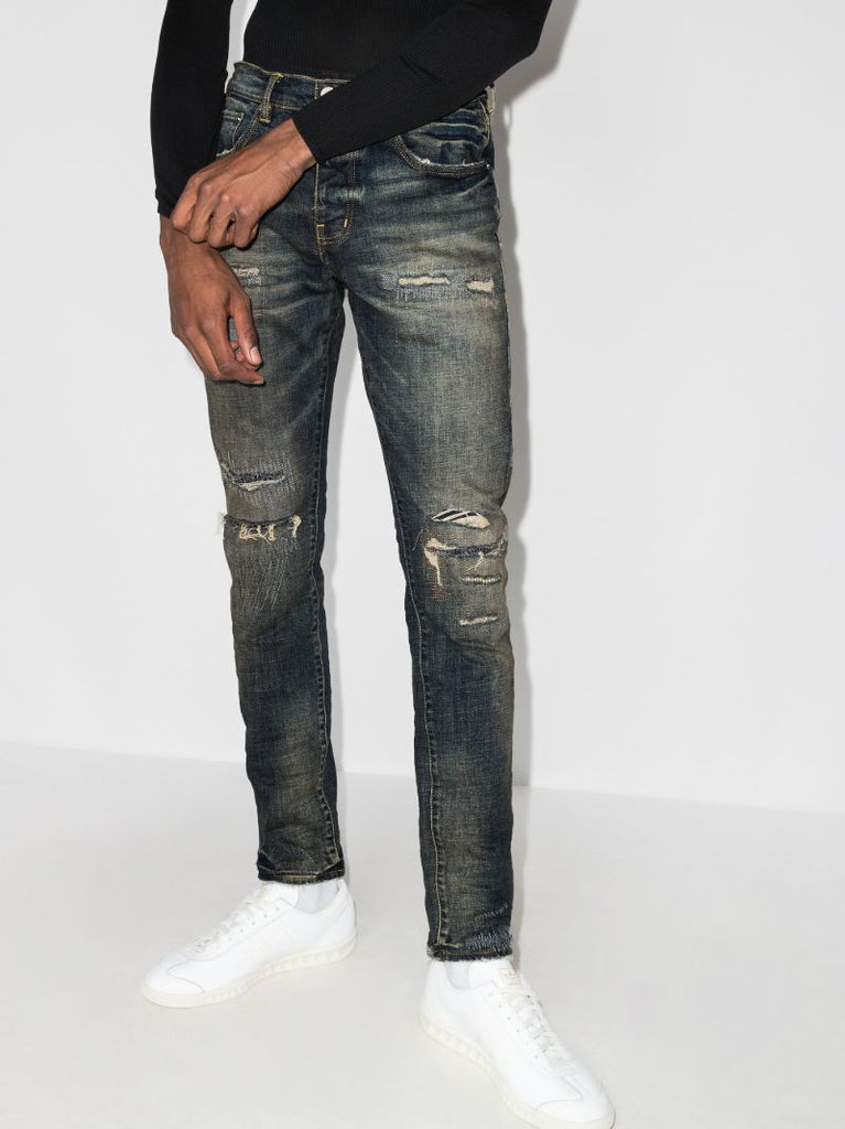Repair Distressed Skinny Jeans