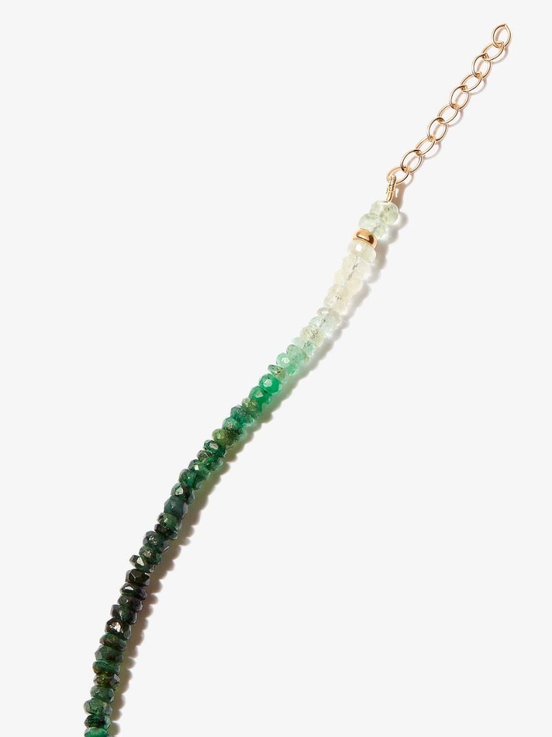 14k Yellow Gold Arizona Beaded Emerald Bracelet
