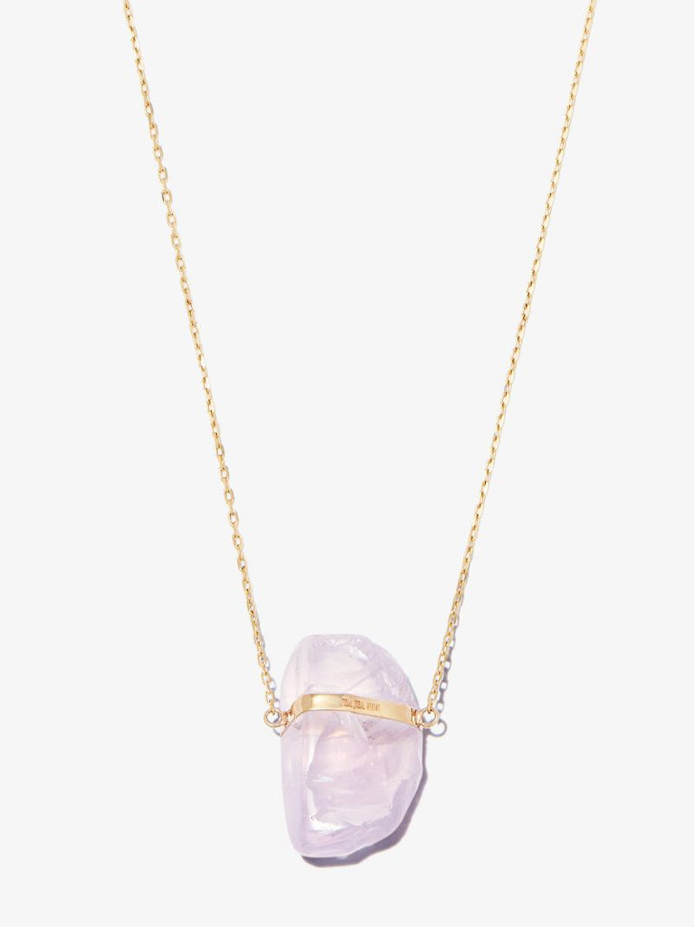 14k Yellow Gold Lavender Moonstone Necklace