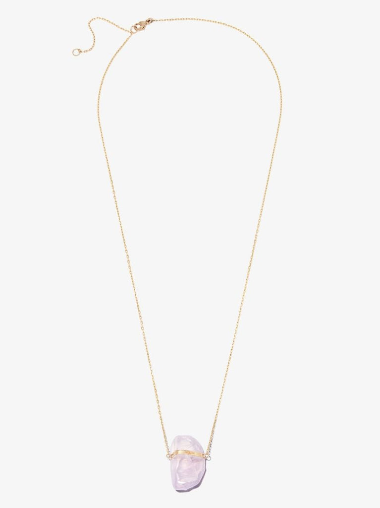 14k Yellow Gold Lavender Moonstone Necklace