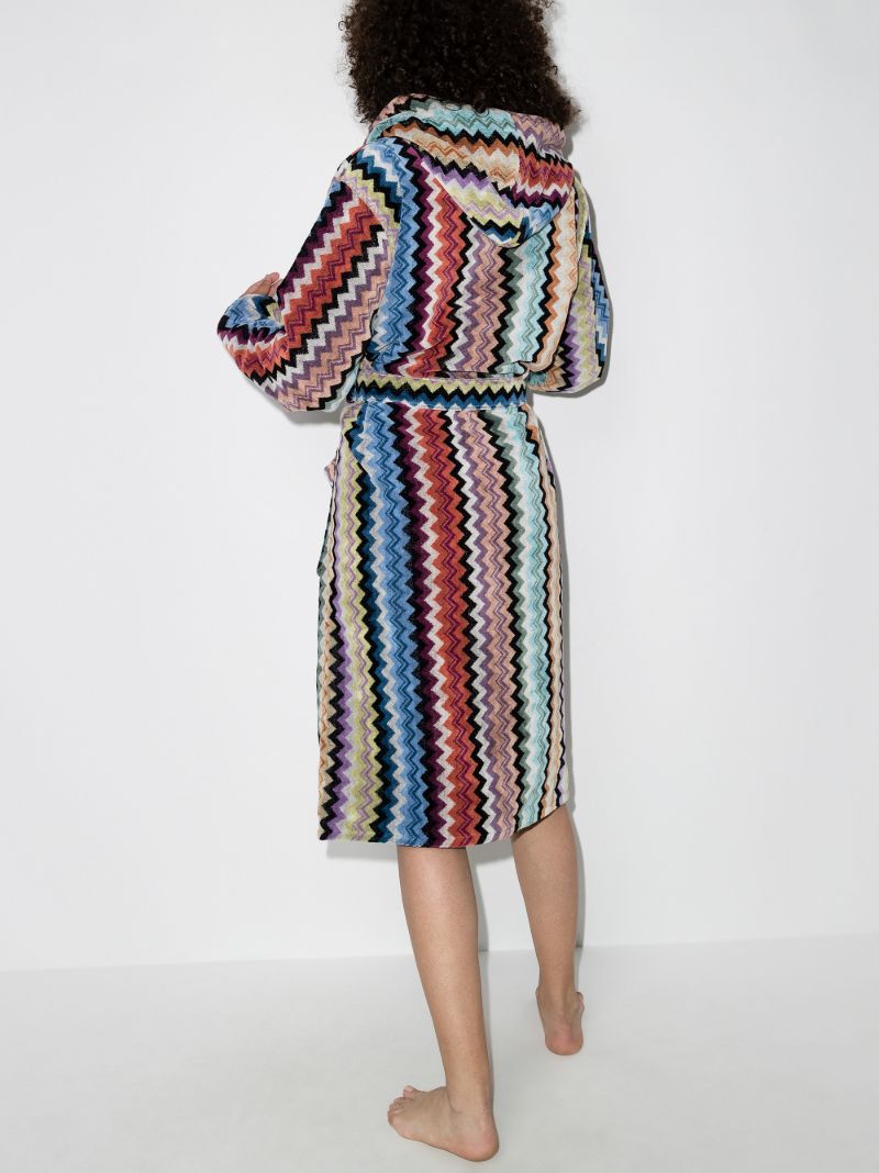 Multicolour Adam Hooded Cotton Robe