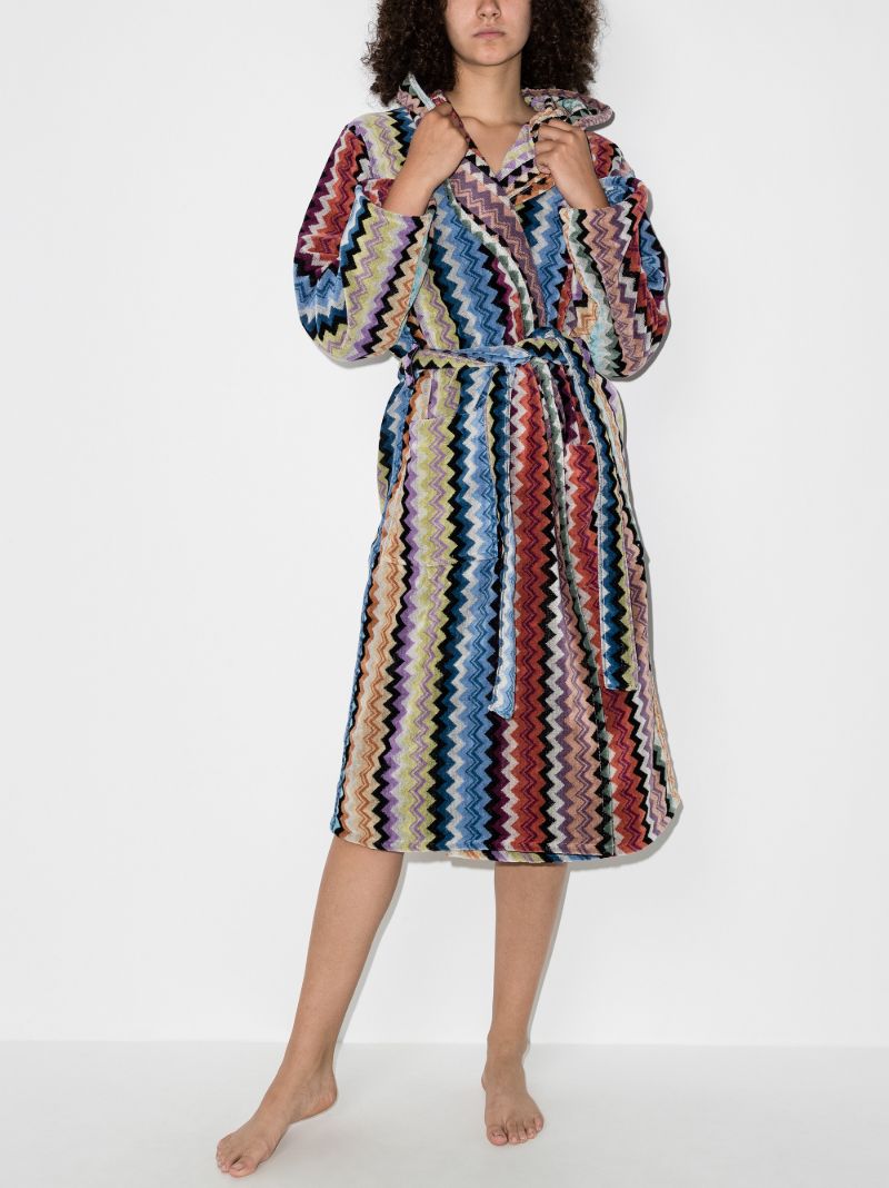Multicolour Adam Hooded Cotton Robe