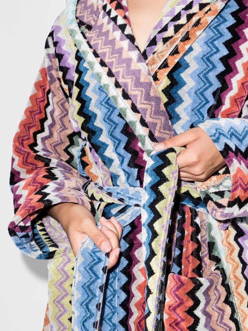 Multicolour Adam Hooded Cotton Robe