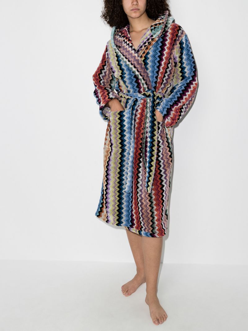 Multicolour Adam Hooded Cotton Robe