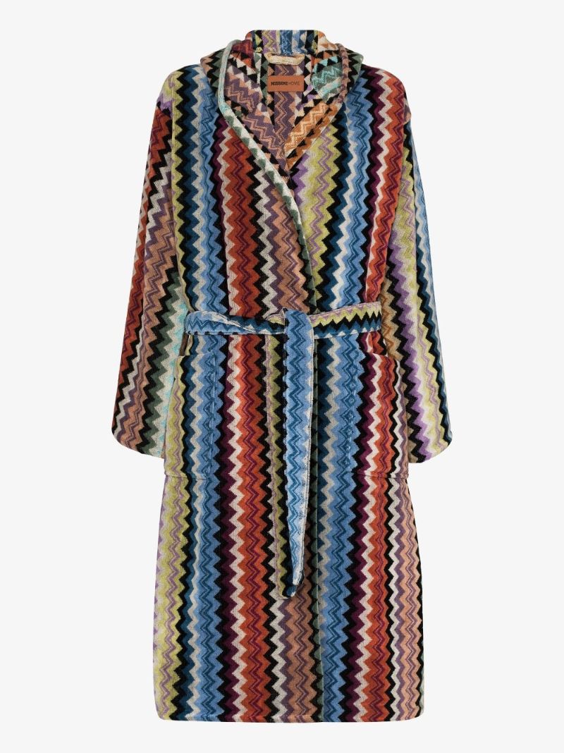 Multicolour Adam Hooded Cotton Robe