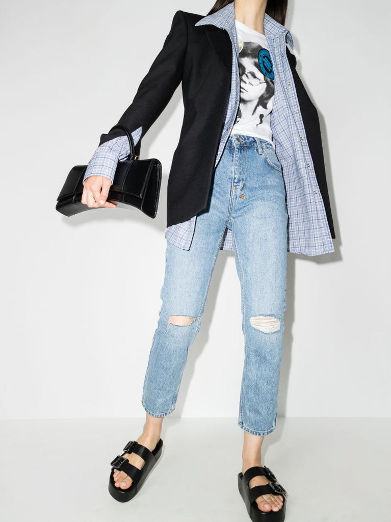 Nine O Kosmic Blue Ripped Jeans