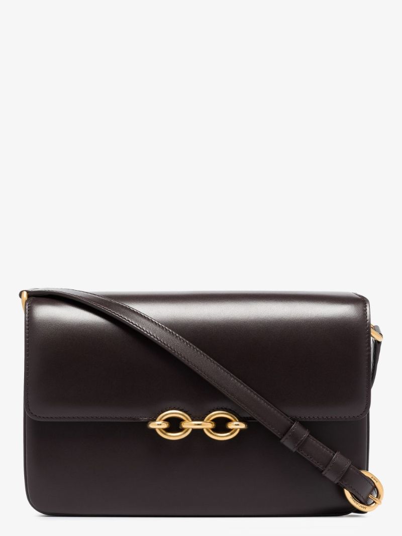 Brown Le Maillon Leather Cross Body Bag