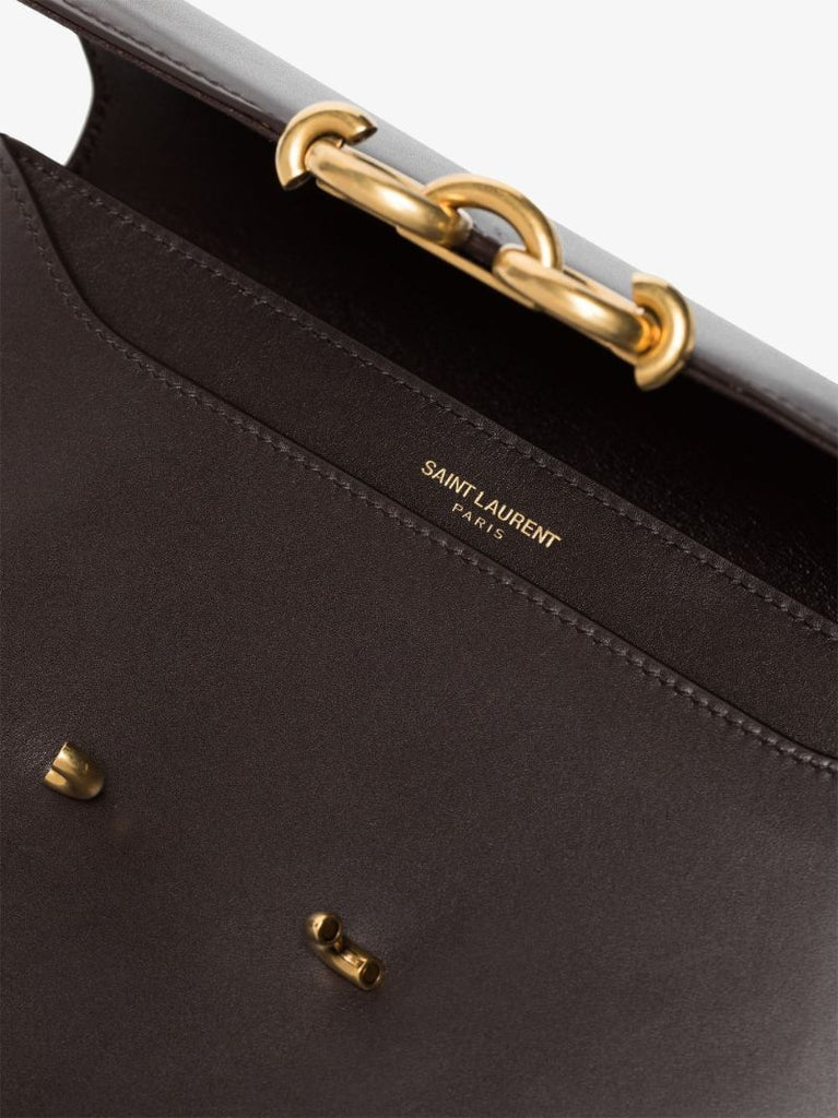 Brown Le Maillon Leather Cross Body Bag
