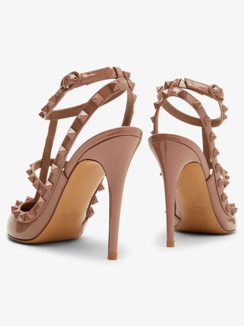 Neutral Rockstud 100 Patent Leather Pumps
