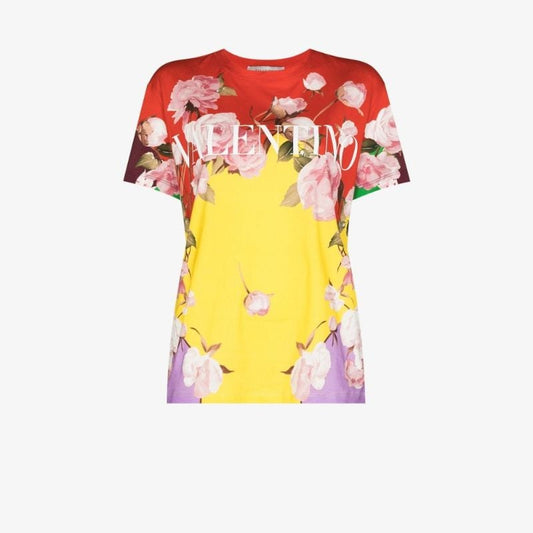 Peony Print Logo T-shirt