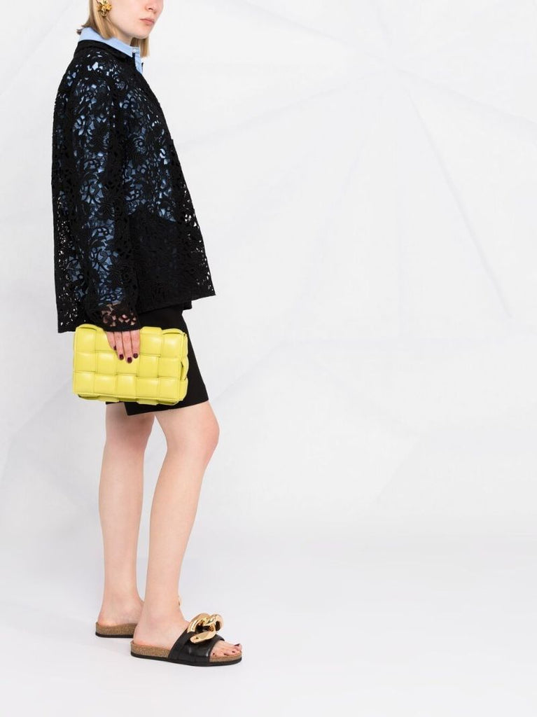 Black Lace Shirt Jacket