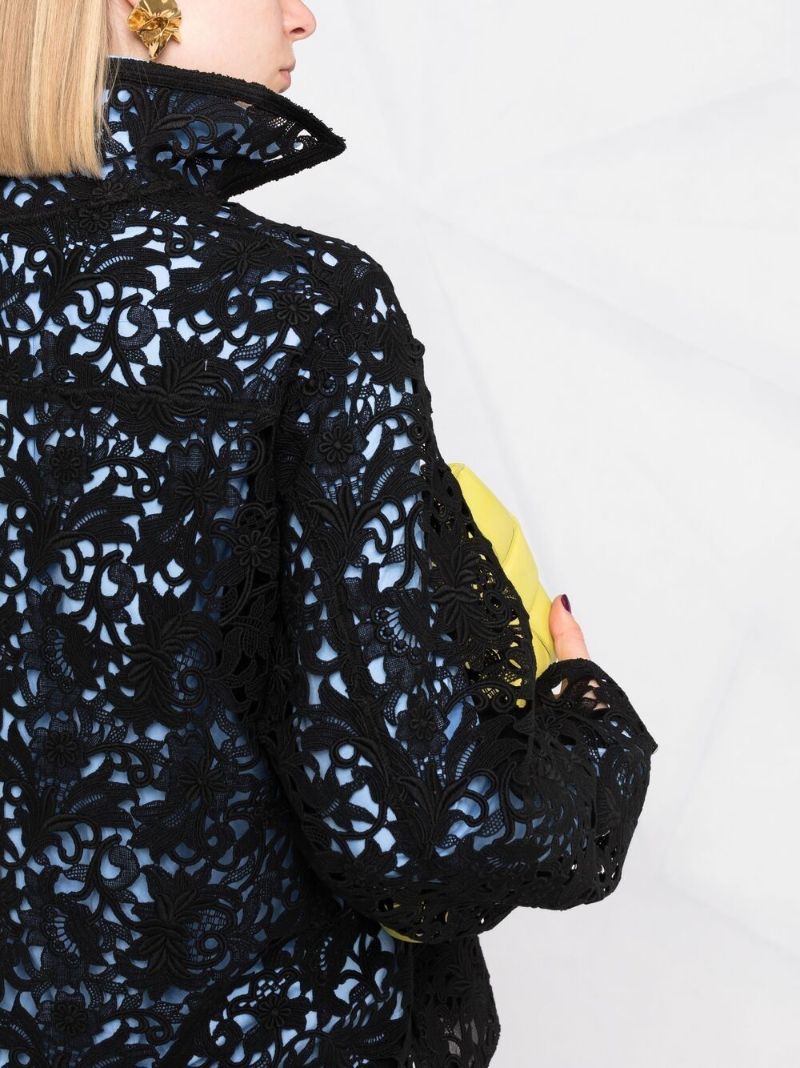 Black Lace Shirt Jacket