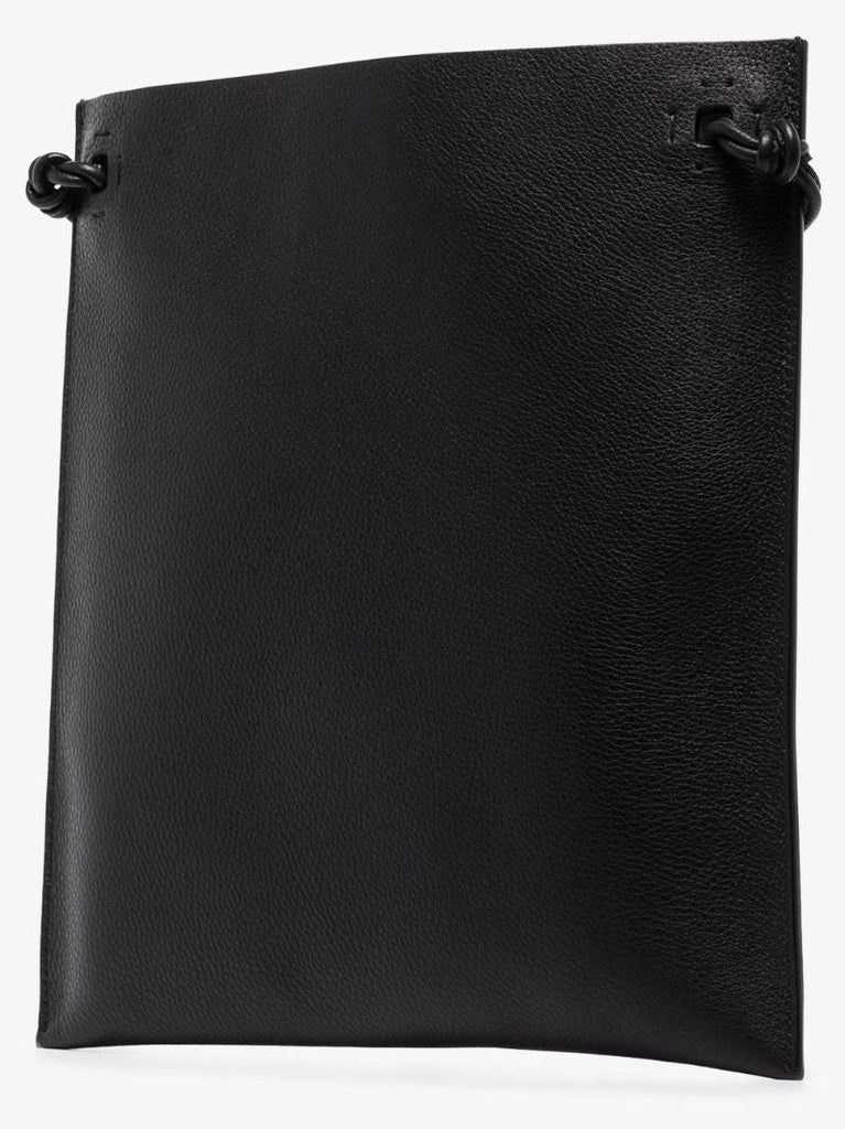 Black Identity Leather Cross Body Bag