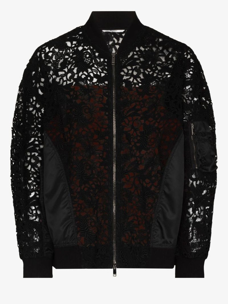 Lace Bomber Jacket