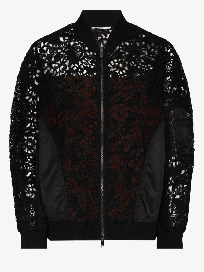 Lace Bomber Jacket