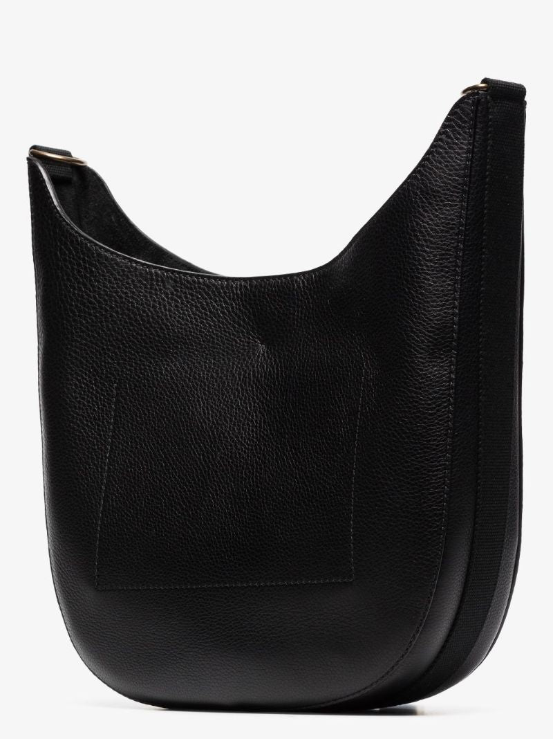 Black Identity Leather Shoulder Bag