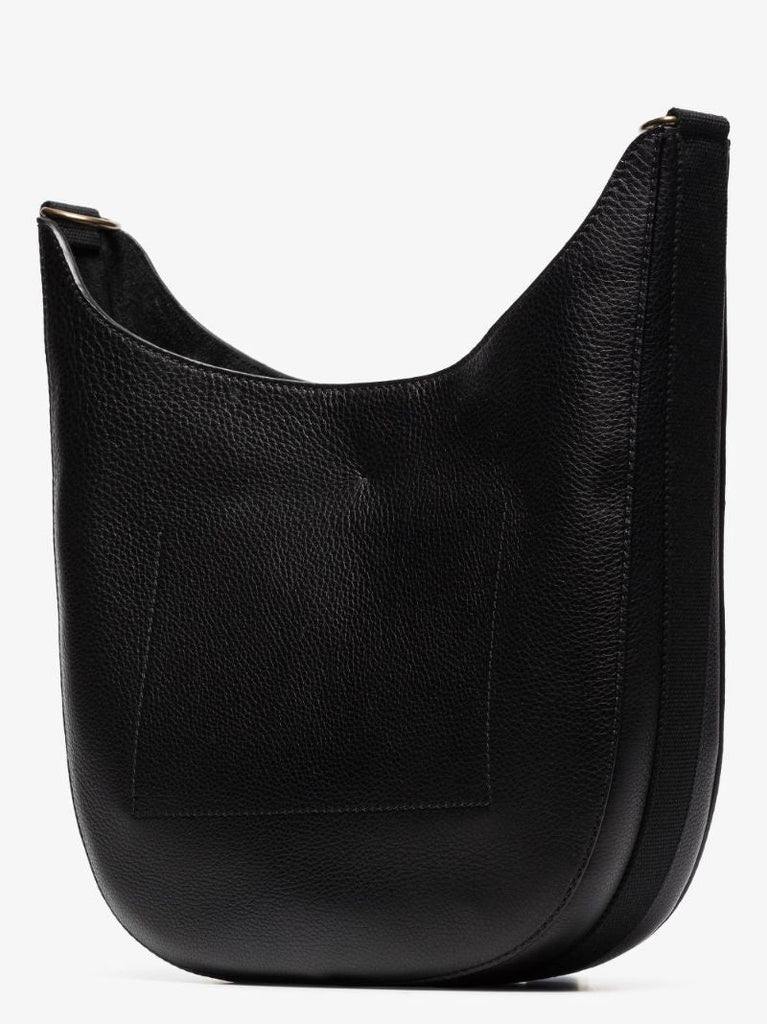 Black Identity Leather Shoulder Bag