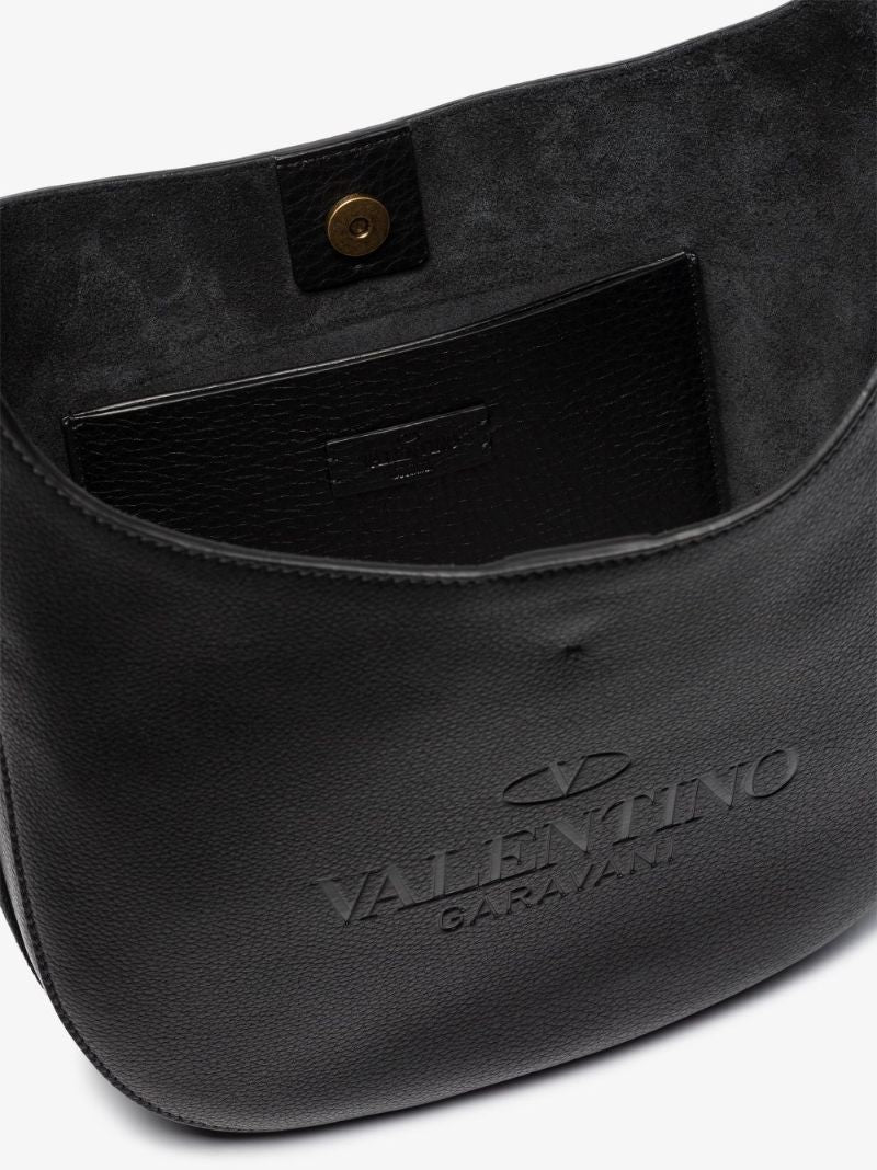 Black Identity Leather Shoulder Bag